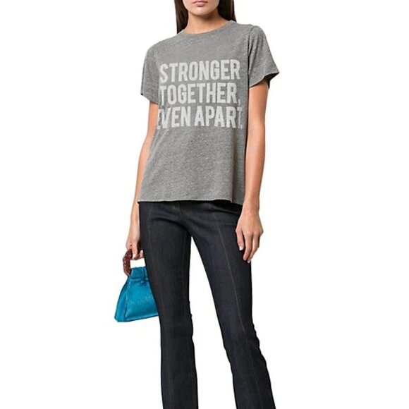 New Cinq à Sept Strong Together Heather Grey T-Shirt NWT XS - Picture 1 of 9